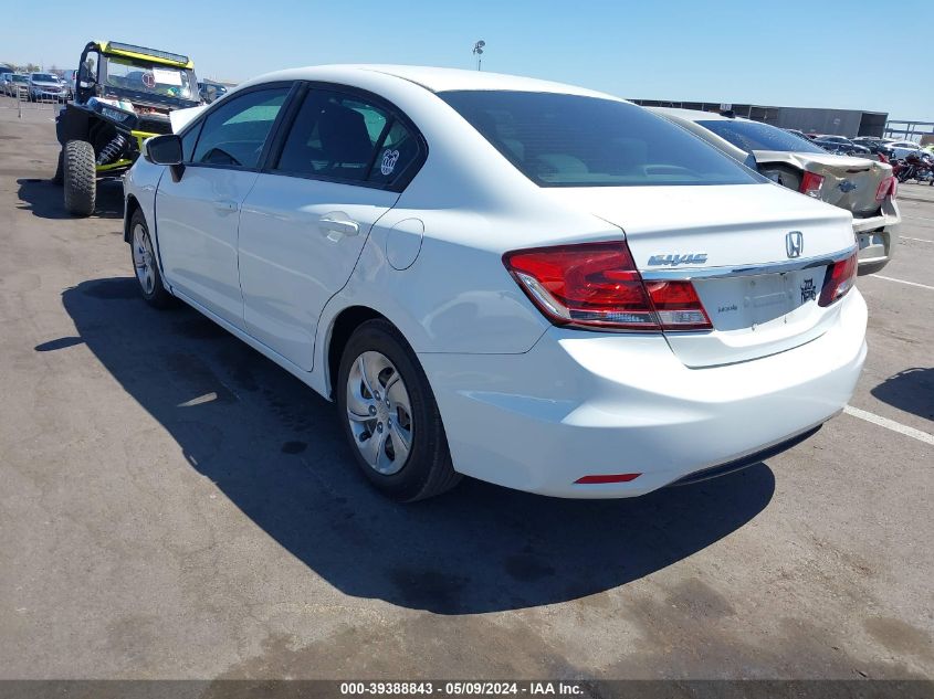 2014 Honda Civic Lx VIN: 2HGFB2F56EH501644 Lot: 39388843