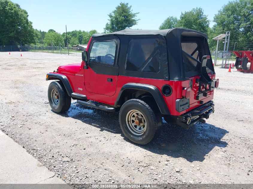 2001 Jeep Wrangler Se VIN: 1J4FA29P41P325675 Lot: 39388899