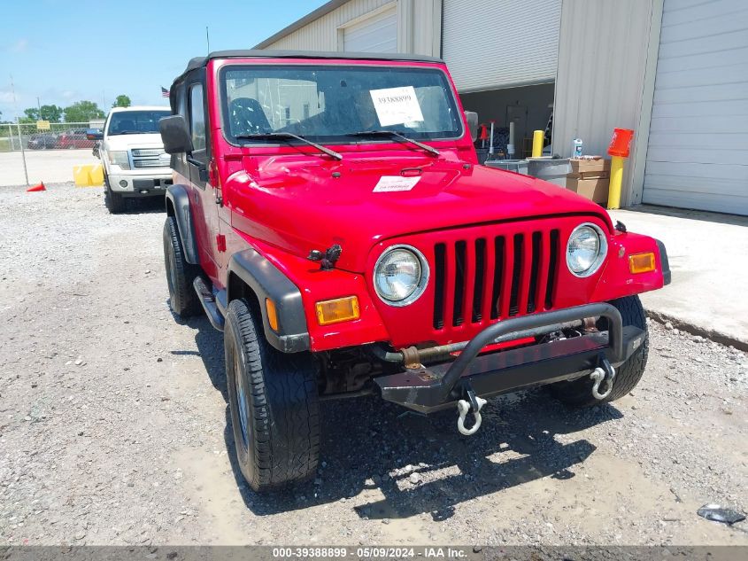 2001 Jeep Wrangler Se VIN: 1J4FA29P41P325675 Lot: 39388899