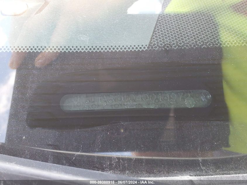 2004 Lexus Rx 330 VIN: JTJHA31U040014972 Lot: 39388918