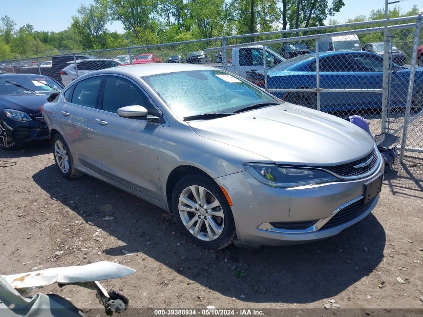 2015 Chrysler 200 Limited VIN: 1C3CCCAB7FN615120 Lot: 39388934