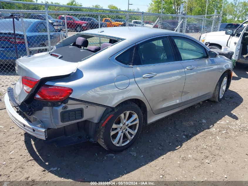 2015 Chrysler 200 Limited VIN: 1C3CCCAB7FN615120 Lot: 39388934