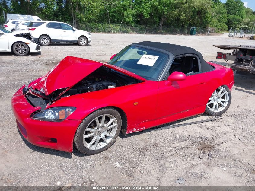 2001 Honda S2000 VIN: JHMAP11451T000369 Lot: 39388937