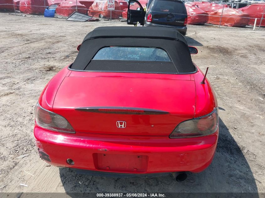 2001 Honda S2000 VIN: JHMAP11451T000369 Lot: 39388937