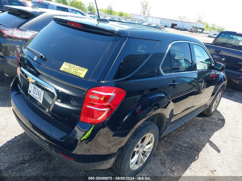 2017 Chevrolet Equinox Ls VIN: 2GNFLEEK2H6335568 Lot: 39388970