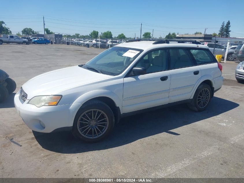 2006 Subaru Outback 2.5I VIN: 4S4BP61C867352710 Lot: 39388981