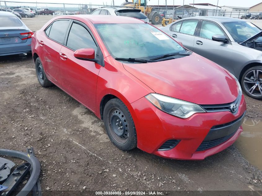 2016 Toyota Corolla Le VIN: 5YFBURHE1GP520094 Lot: 39388985