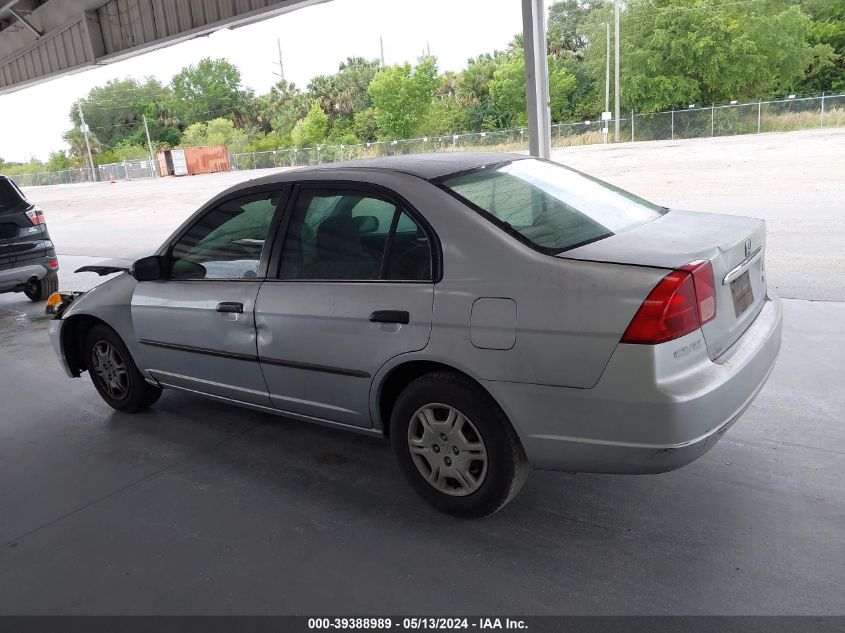 2001 Honda Civic Dx VIN: 2HGES15251H531192 Lot: 39388989