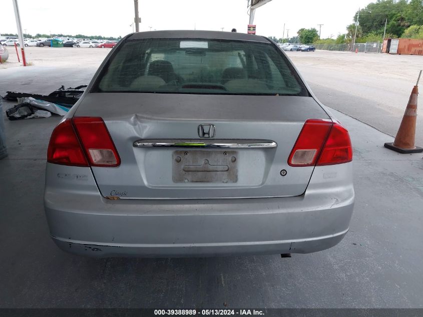 2001 Honda Civic Dx VIN: 2HGES15251H531192 Lot: 39388989