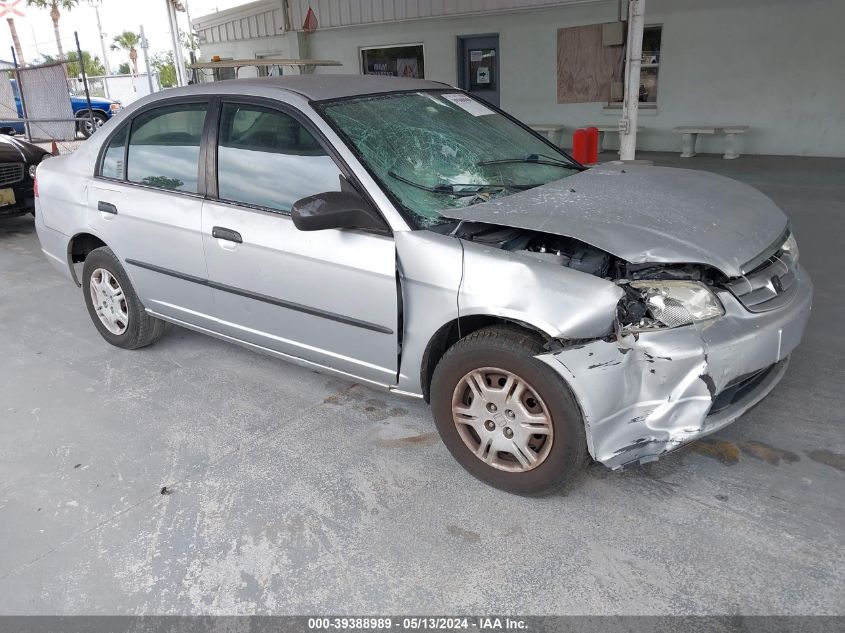 2001 Honda Civic Dx VIN: 2HGES15251H531192 Lot: 39388989