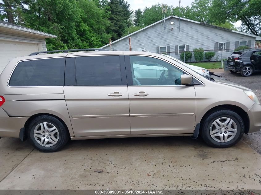 2007 Honda Odyssey Ex-L VIN: 5FNRL38617B126260 Lot: 39389001