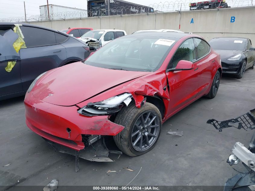 2023 Tesla Model 3 Long Range Dual Motor All-Wheel Drive VIN: 5YJ3E1EB7PF668940 Lot: 39389060