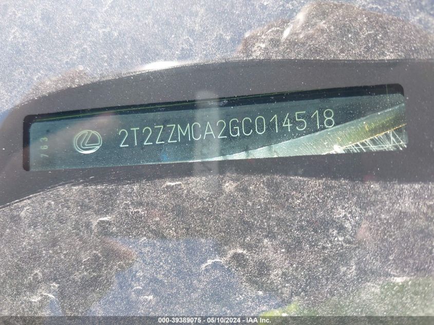 2016 Lexus Rx 350 VIN: 2T2ZZMCA2GC014518 Lot: 39389075
