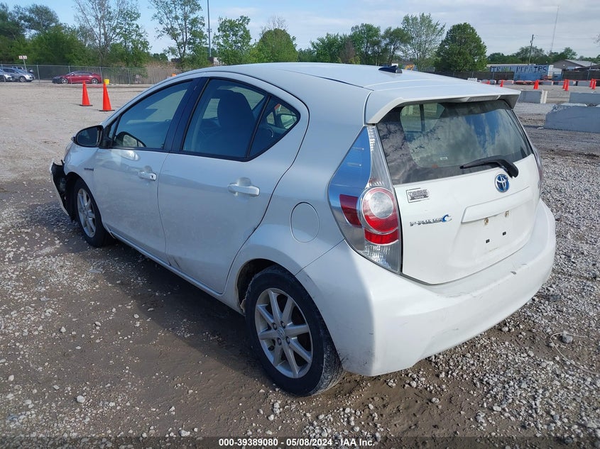 2012 Toyota Prius C Four VIN: JTDKDTB38C1025460 Lot: 39389080