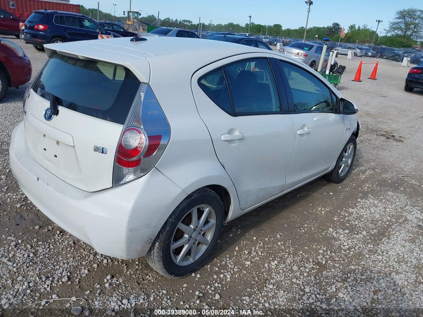 2012 Toyota Prius C Four VIN: JTDKDTB38C1025460 Lot: 39389080