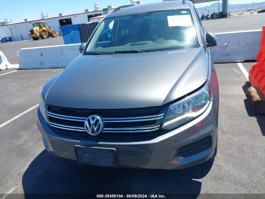 2016 Volkswagen Tiguan S VIN: WVGAV7AX6GW601233 Lot: 39389104