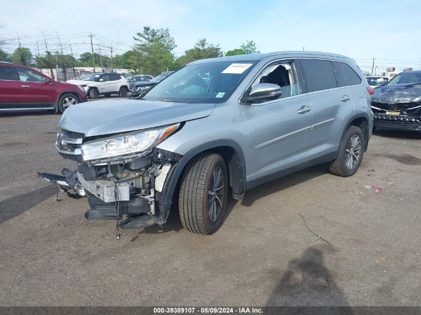 2019 Toyota Highlander Xle VIN: 5TDJZRFH3KS610633 Lot: 39389107