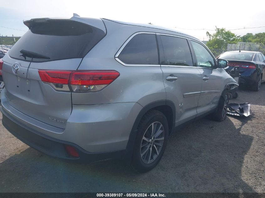 2019 Toyota Highlander Xle VIN: 5TDJZRFH3KS610633 Lot: 39389107