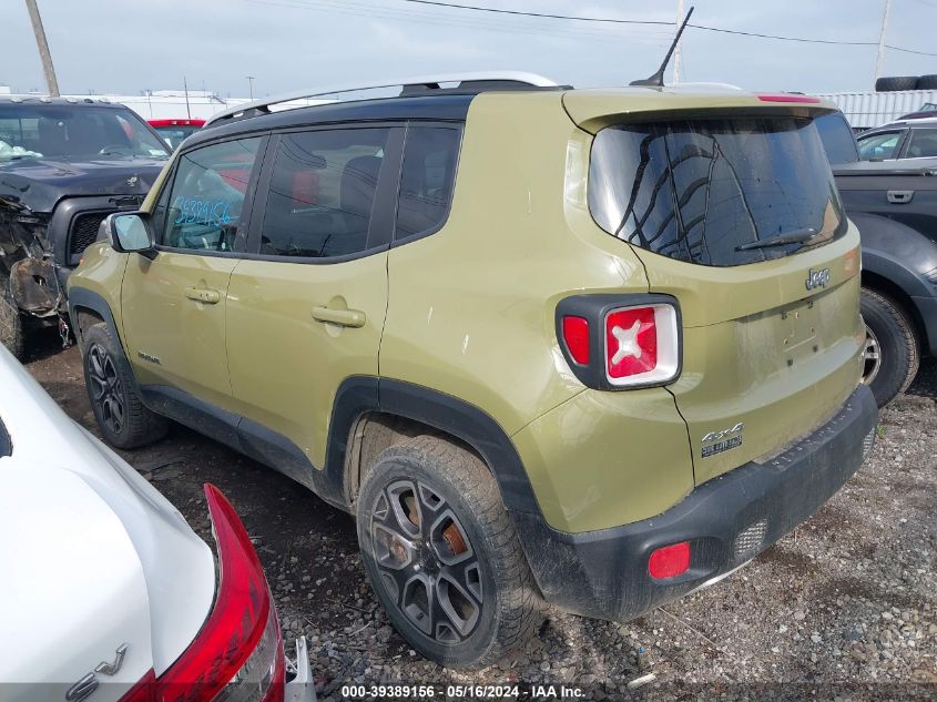 2015 Jeep Renegade Limited VIN: ZACCJBDT3FPC09178 Lot: 39389156