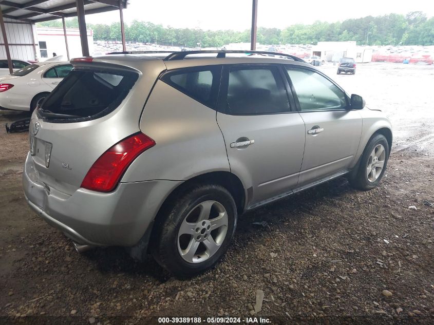 2003 Nissan Murano Sl VIN: JN8AZ08T43W121600 Lot: 39389188