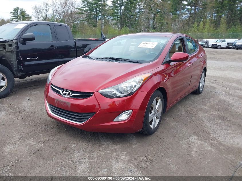 2013 Hyundai Elantra Gls VIN: 5NPDH4AE8DH334751 Lot: 39389190