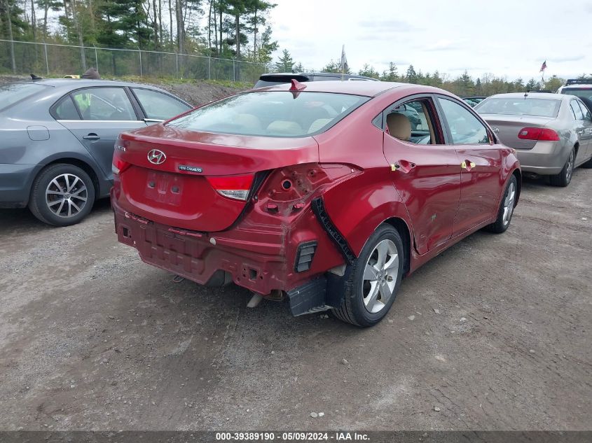 2013 Hyundai Elantra Gls VIN: 5NPDH4AE8DH334751 Lot: 39389190