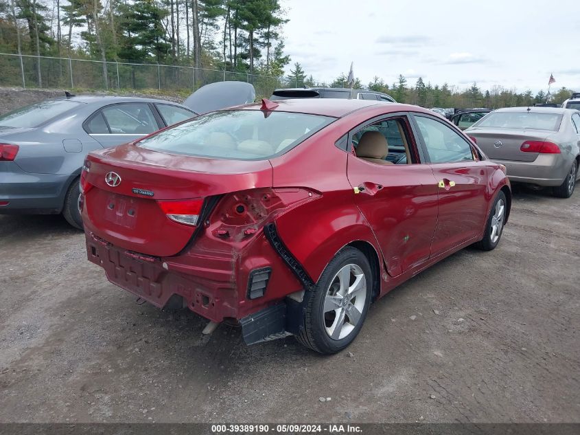 2013 Hyundai Elantra Gls VIN: 5NPDH4AE8DH334751 Lot: 39389190