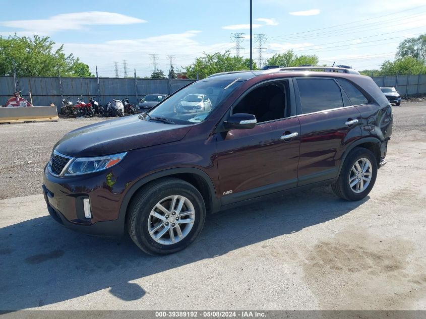 2015 Kia Sorento Lx VIN: 5XYKTDA78FG550729 Lot: 39389192