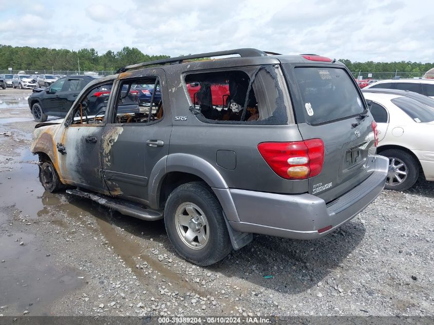 2003 Toyota Sequoia Sr5 V8 VIN: 5TDZT34A03S155166 Lot: 39389204