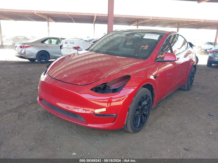 2022 Tesla Model Y Long Range Dual Motor All-Wheel Drive VIN: 7SAYGDEE2NF322001 Lot: 39389243