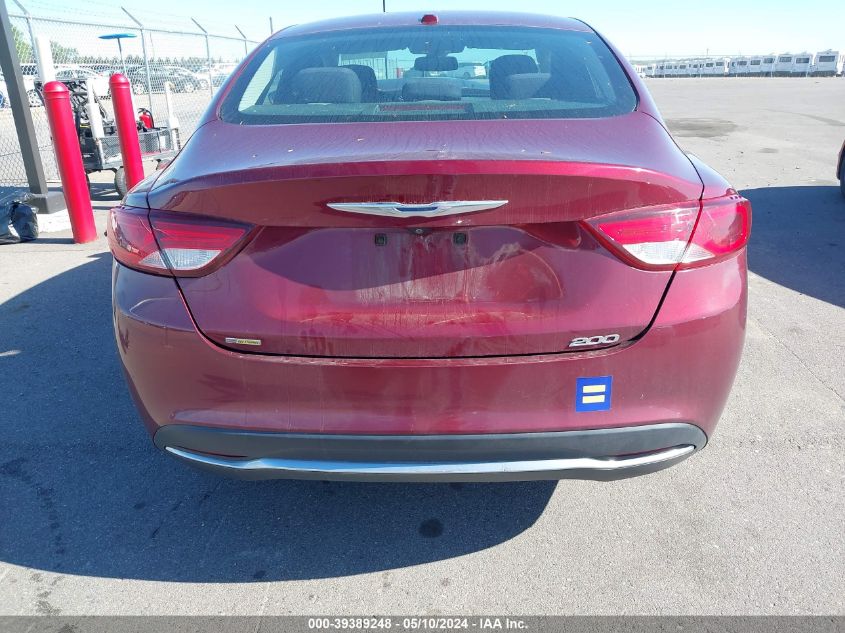 2015 Chrysler 200 Limited VIN: 1C3CCCAB5FN599225 Lot: 39389248