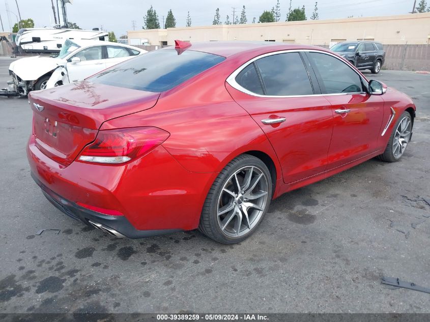 2021 Genesis G70 2.0T Rwd VIN: KMTG44LA5MU067109 Lot: 39389259