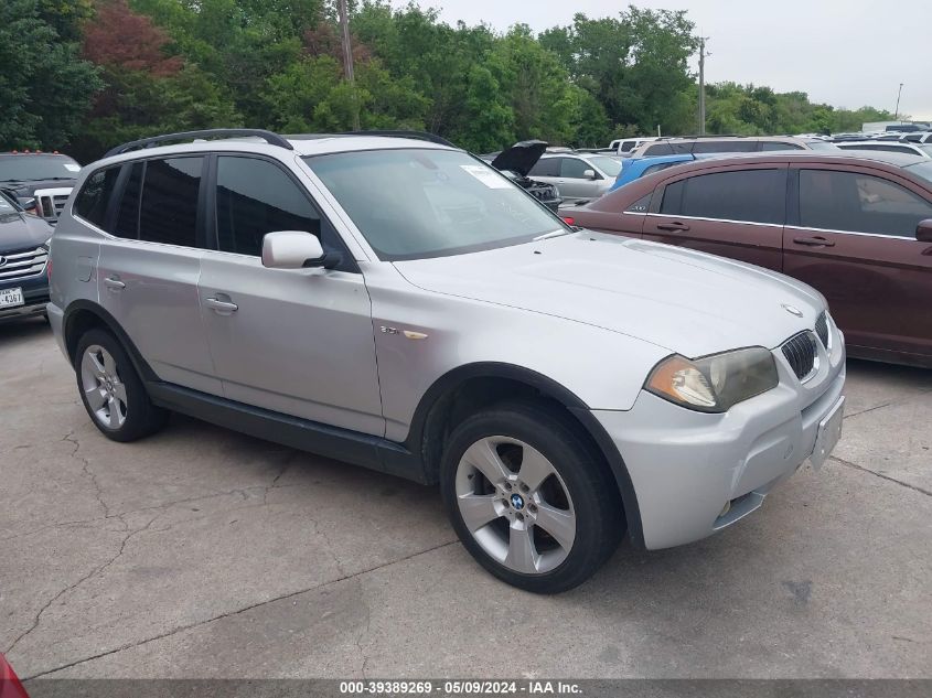 2006 BMW X3 3.0I VIN: WBXPA934X6WG81827 Lot: 39389269