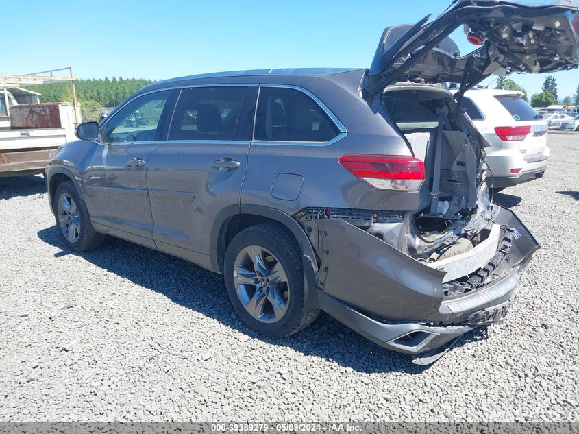 VIN 5TDDZRFH5HS403702 2017 TOYOTA HIGHLANDER LIMITED/LTD PLATINUM