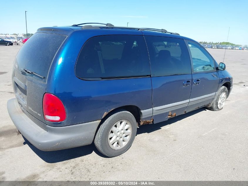 2000 Dodge Grand Caravan Se VIN: 2B4GP44R1YR830639 Lot: 39389302