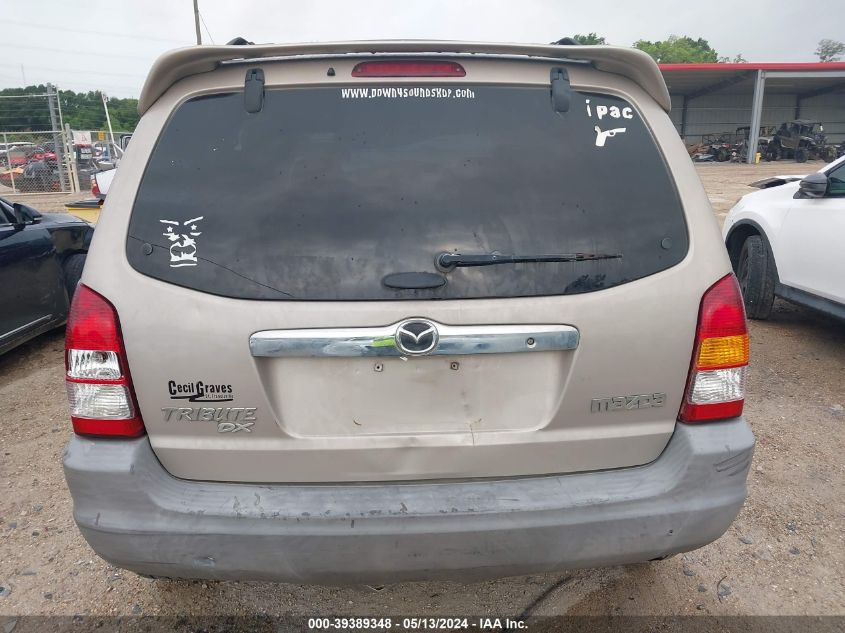 2002 Mazda Tribute Dx VIN: 4F2YU07B62KM46529 Lot: 39389348