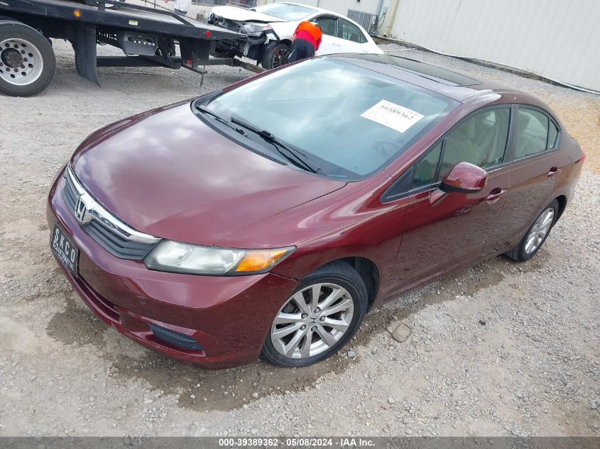 2012 Honda Civic Ex VIN: 19XFB2F82CE370861 Lot: 39389362