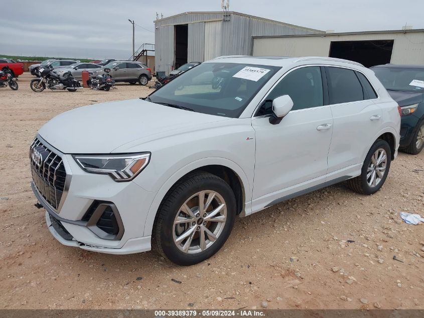 2023 Audi Q3 Premium 45 Tfsi S Line Quattro Tiptronic VIN: WA1DECF38P1038905 Lot: 39389379