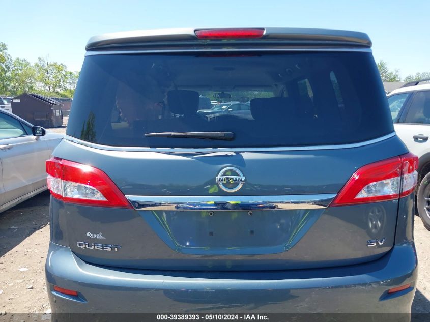 2012 Nissan Quest Sv VIN: JN8AE2KP8C9038737 Lot: 39389393