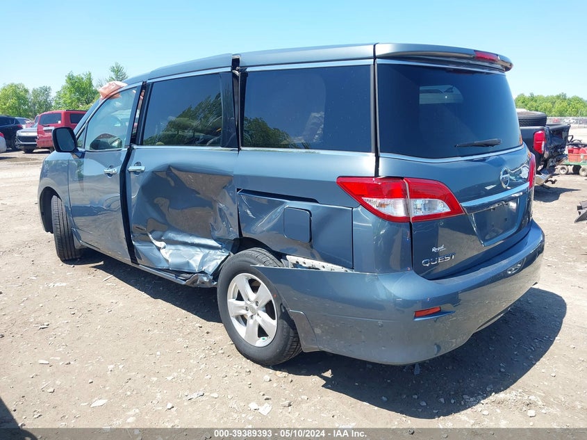 2012 Nissan Quest Sv VIN: JN8AE2KP8C9038737 Lot: 39389393