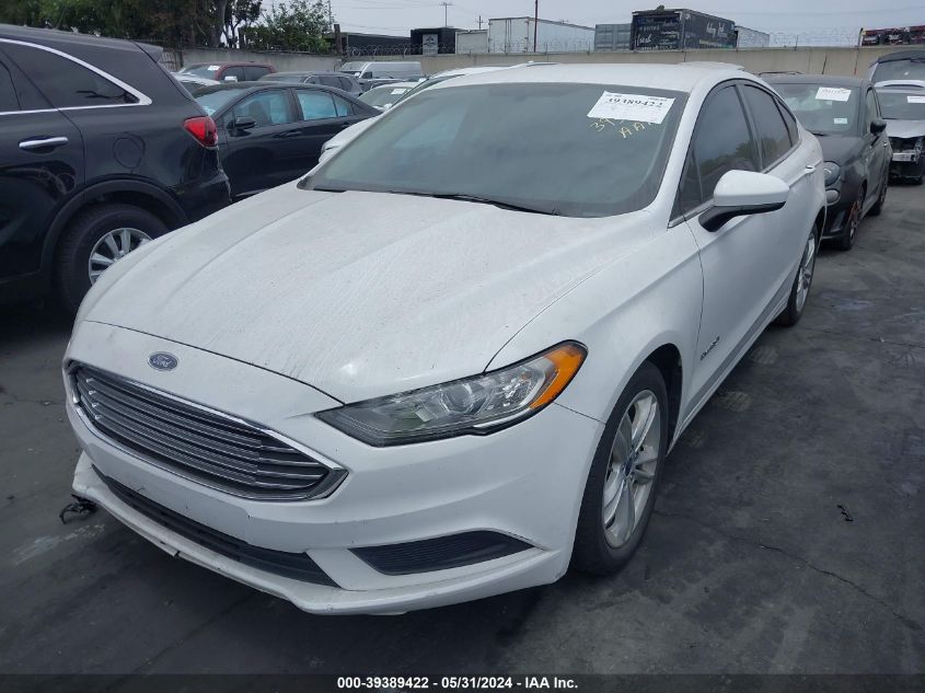 2018 Ford Fusion Hybrid Se VIN: 3FA6P0LU4JR177758 Lot: 39389422