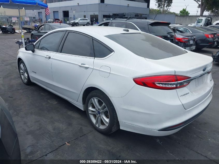 2018 Ford Fusion Hybrid Se VIN: 3FA6P0LU4JR177758 Lot: 39389422