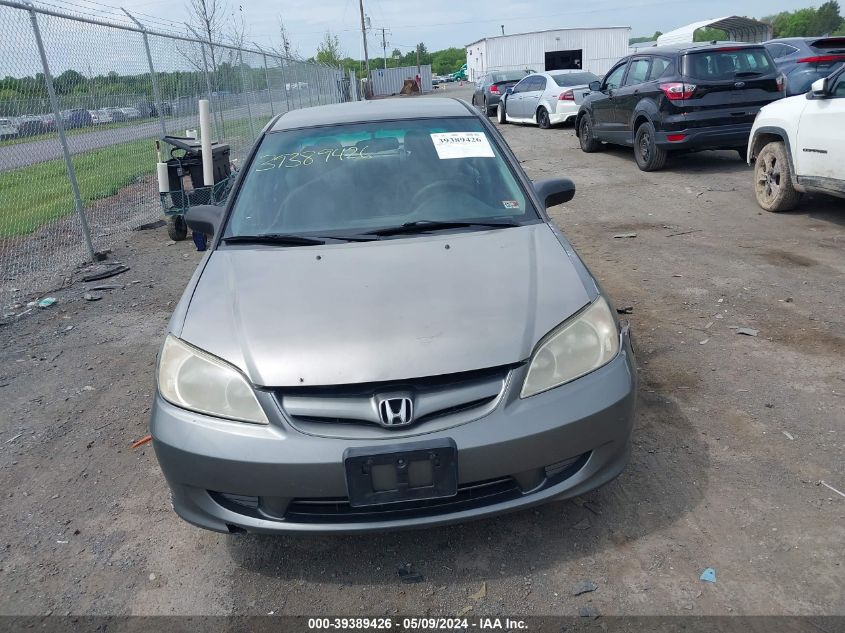 2004 Honda Civic Lx VIN: 2HGES16514H596201 Lot: 39389426