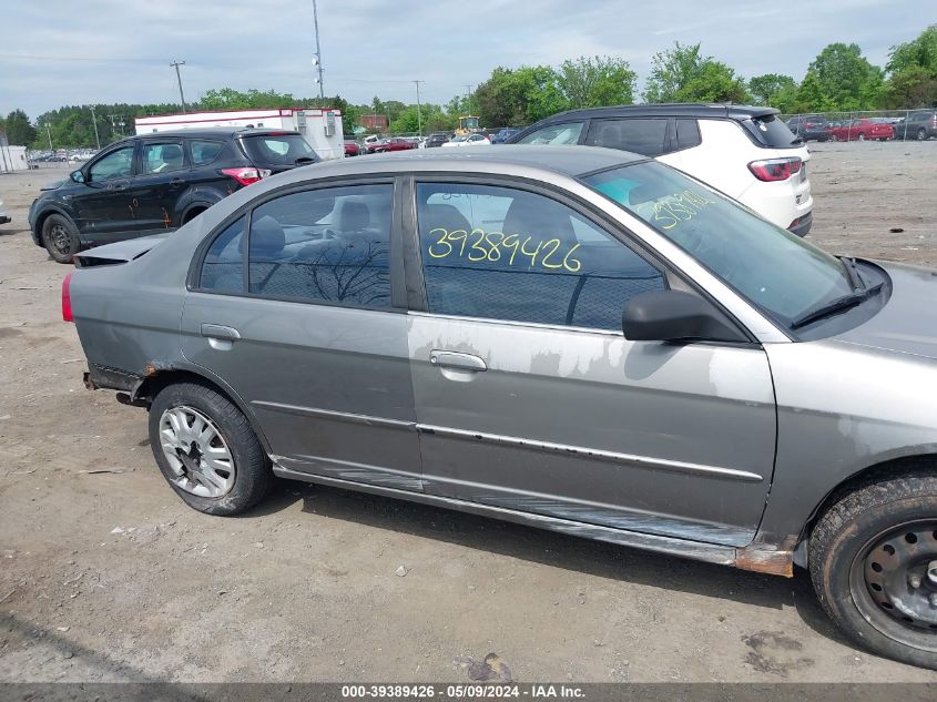 2004 Honda Civic Lx VIN: 2HGES16514H596201 Lot: 39389426