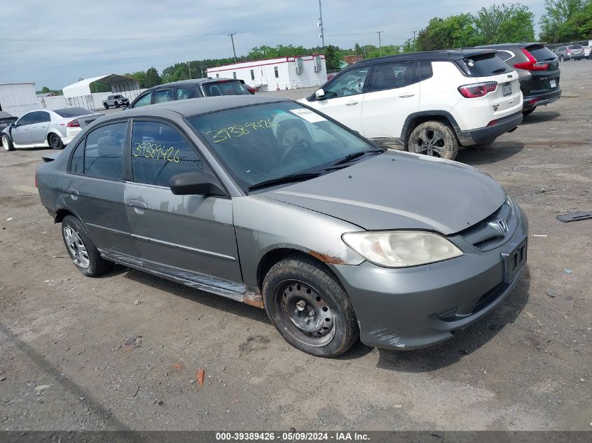 2004 Honda Civic Lx VIN: 2HGES16514H596201 Lot: 39389426