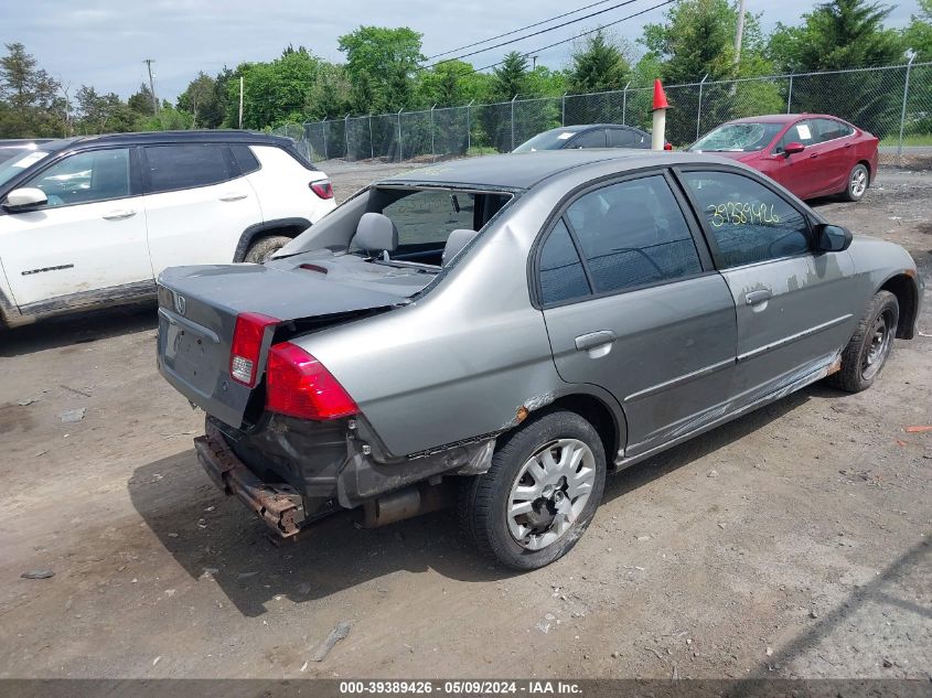 2004 Honda Civic Lx VIN: 2HGES16514H596201 Lot: 39389426