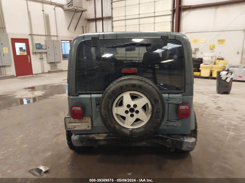 1998 Jeep Wrangler Se VIN: 1J4FY29P7WP782063 Lot: 39389575