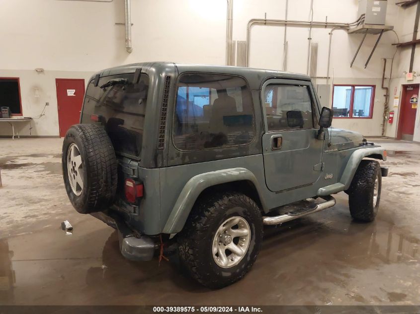 1998 Jeep Wrangler Se VIN: 1J4FY29P7WP782063 Lot: 39389575