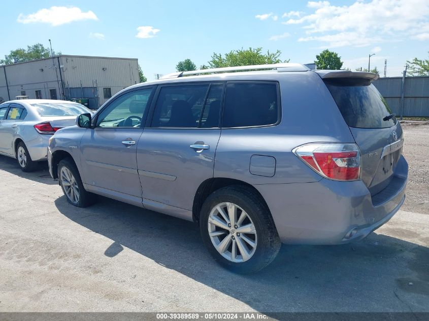 2008 Toyota Highlander Hybrid VIN: JTEEW41A082024152 Lot: 39389589