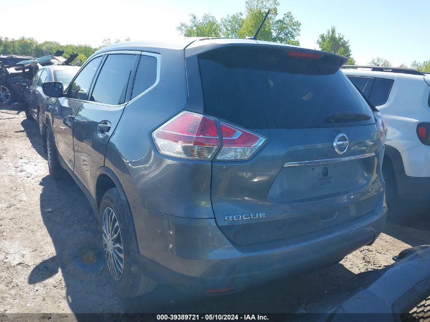 2016 Nissan Rogue S/Sl/Sv VIN: KNMAT2MV0GP721773 Lot: 39389721